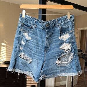 Distressed Denim Women Shorts